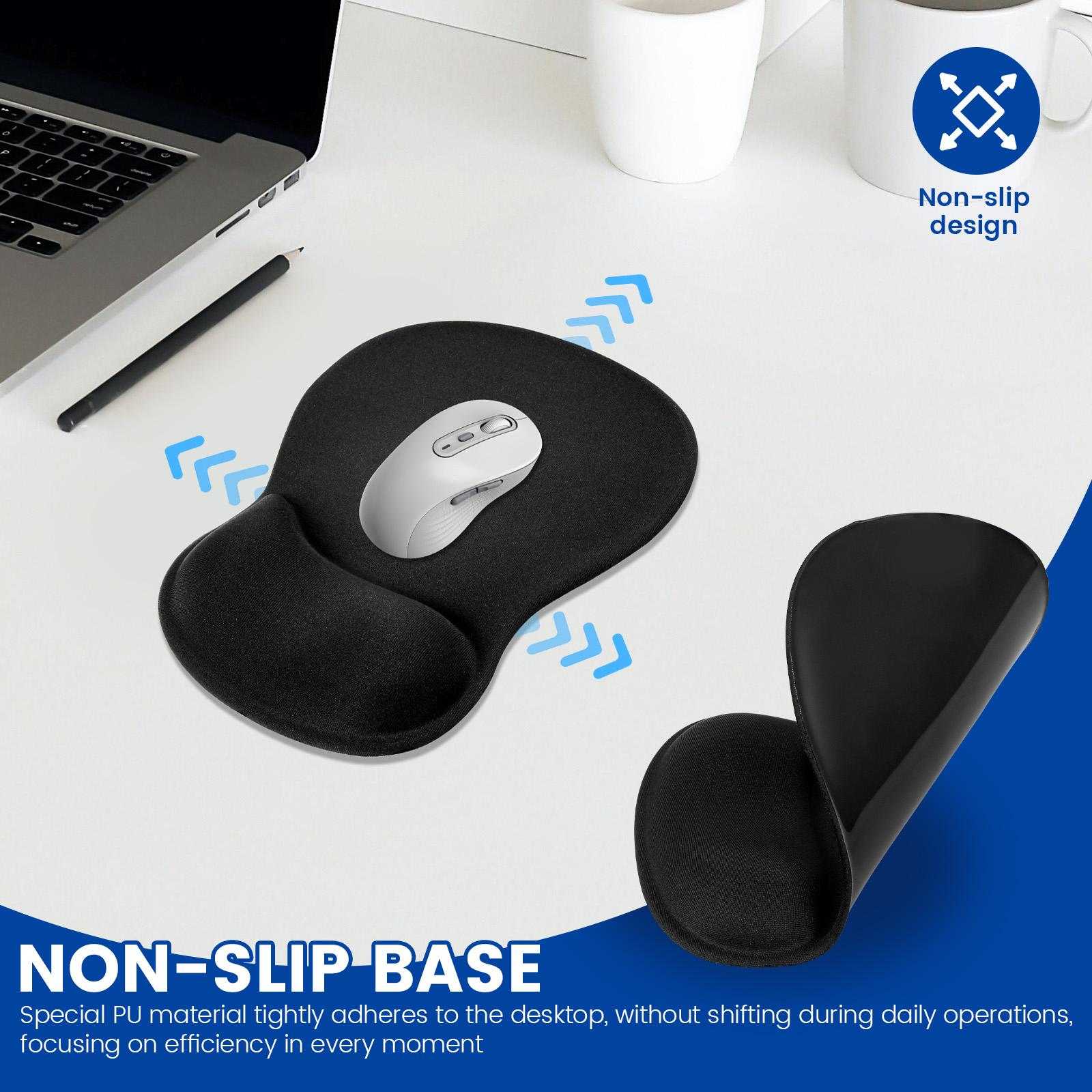 1/4 Pcs Ergonomic Mouse Pad No - огляд і ціна Laptop Accessories For Wrist Support