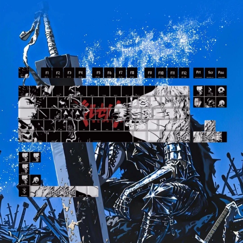 BERSERK Theme Anime Keycap 98  - огляд і ціна Laptop Accessories For Gift