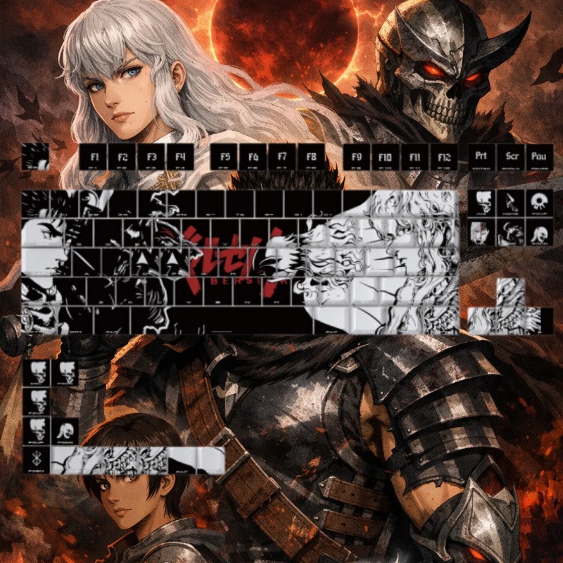 BERSERK Theme Anime Keycap 98  - огляд і ціна Laptop Accessories For Gift