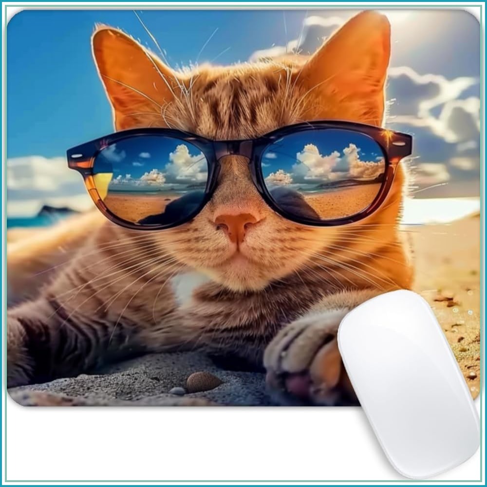 Sunshine Beach Cat Mouse Pad w - огляд і ціна Laptop Accessories For Wrist Support