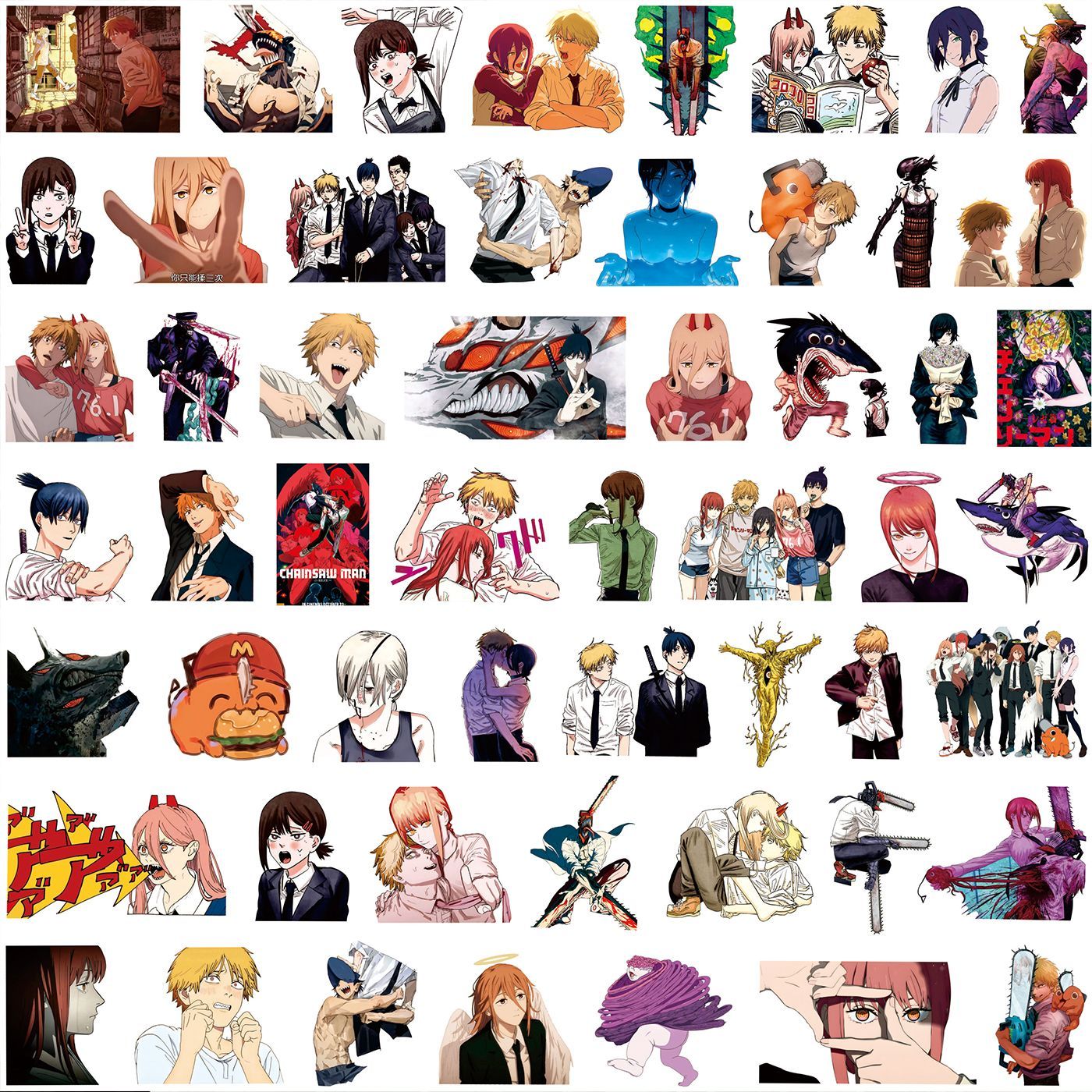 Kawaii Chainsaw Man Stickers R - огляд і ціна Laptop Accessories Gifts For Men
