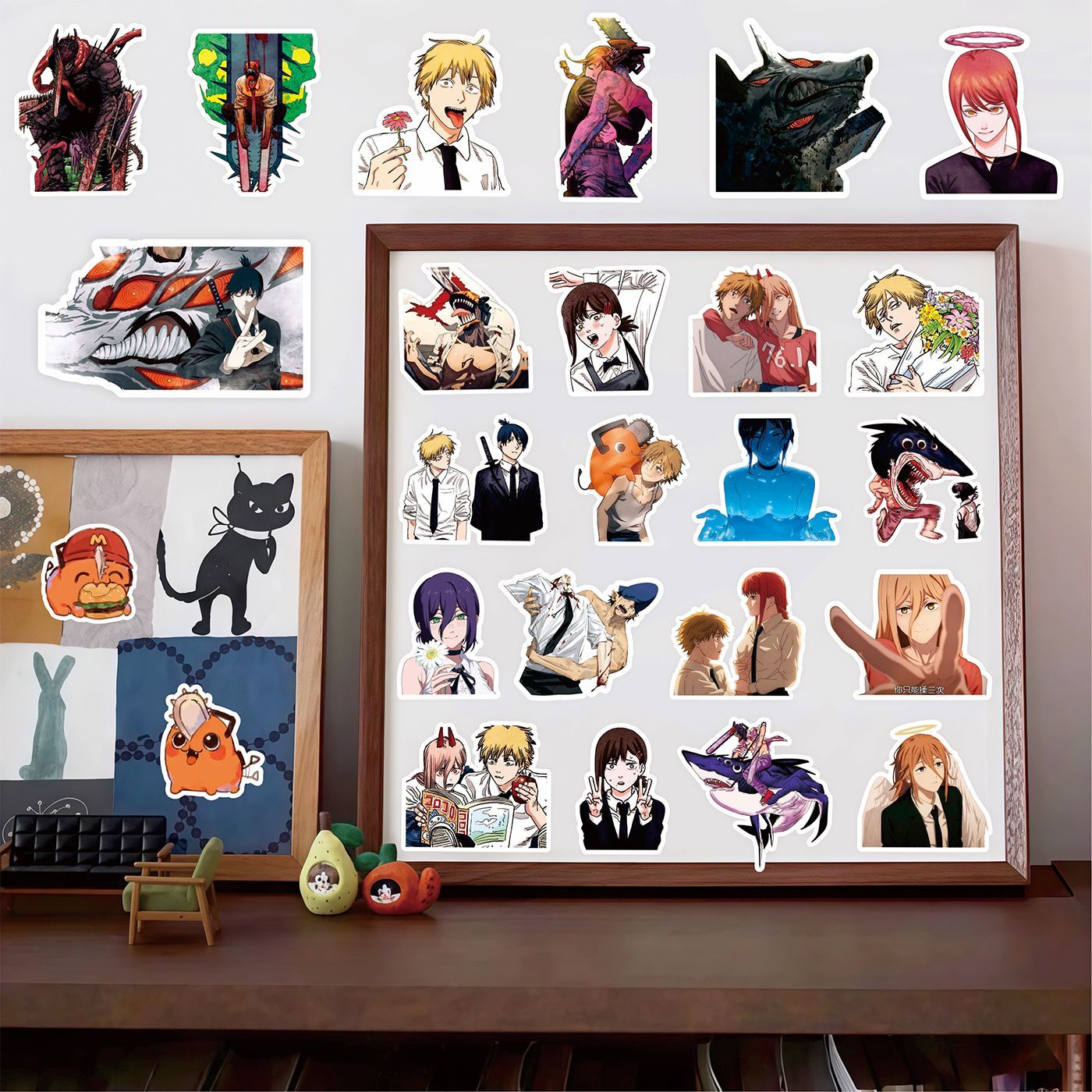 Kawaii Chainsaw Man Stickers R - огляд і ціна Laptop Accessories Gifts For Men